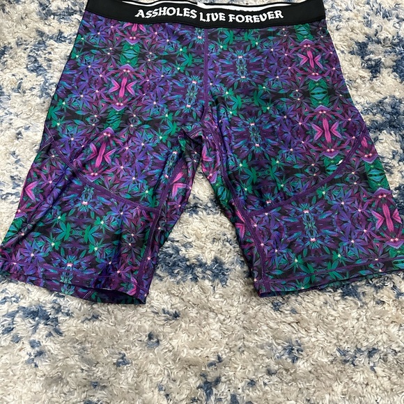 ALF Purple and Green Bike Shorts - Picture 2 of 6